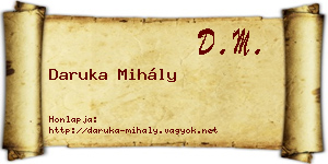 Daruka Mihály névjegykártya