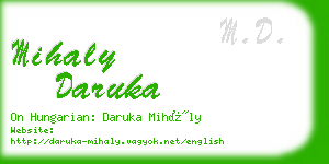 mihaly daruka business card